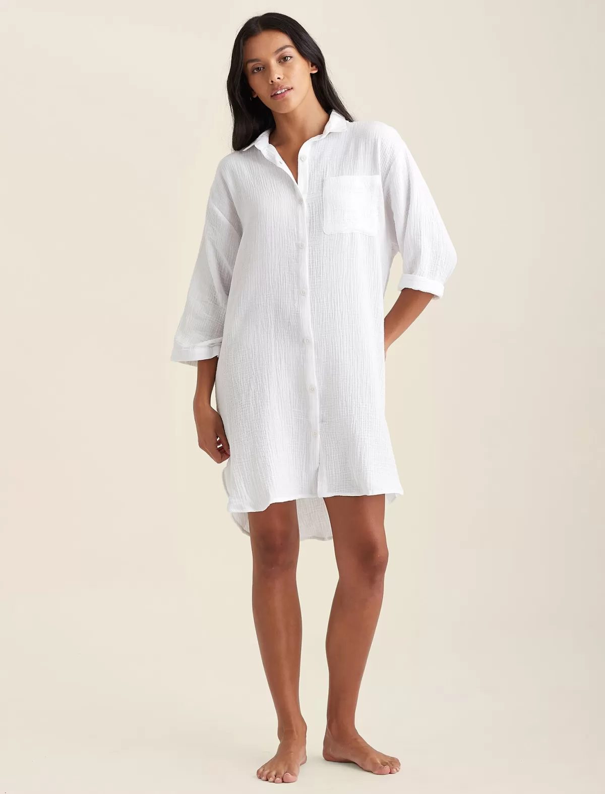 Papinelle Ashley Textured Cotton Nightshirt