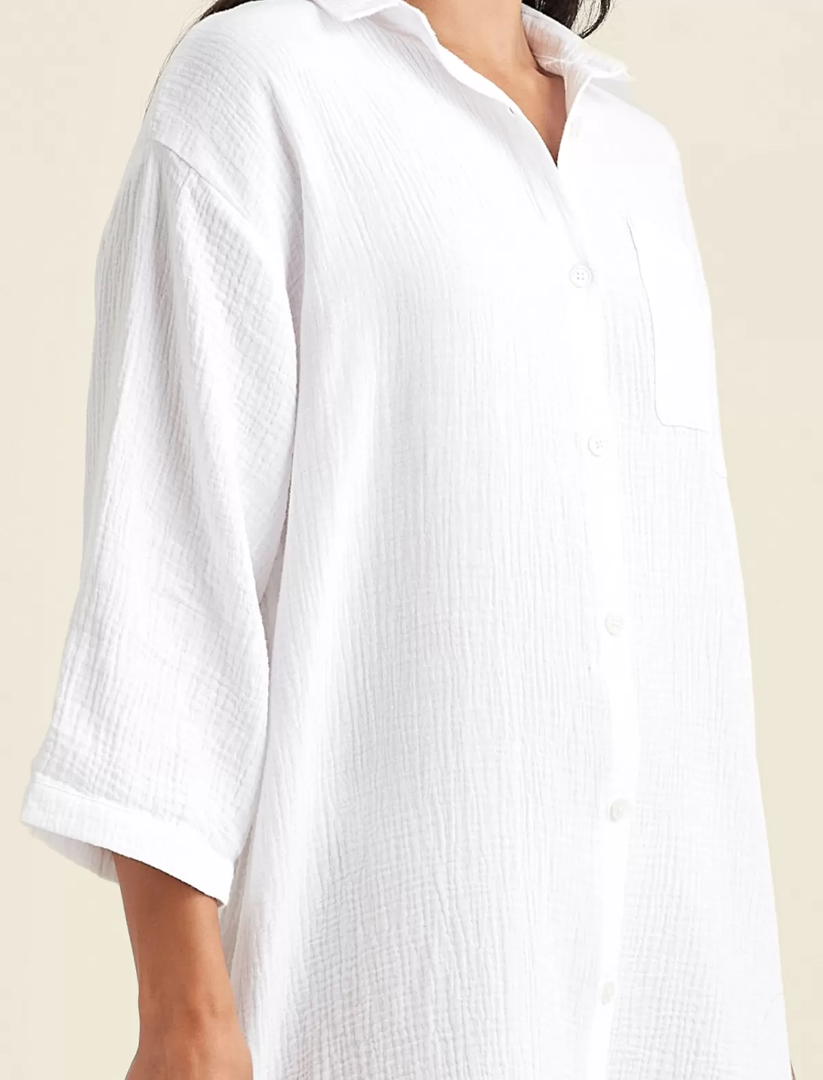 Papinelle Ashley Textured Cotton Nightshirt