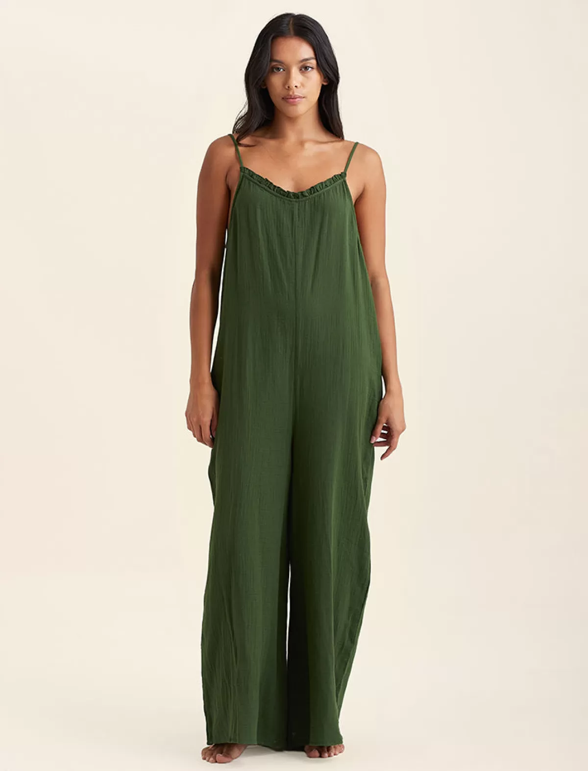 Papinelle Ashley Textured Cotton Relaxed Jumpsuit