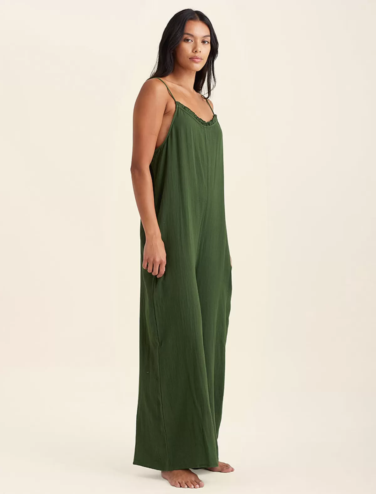 Papinelle Ashley Textured Cotton Relaxed Jumpsuit