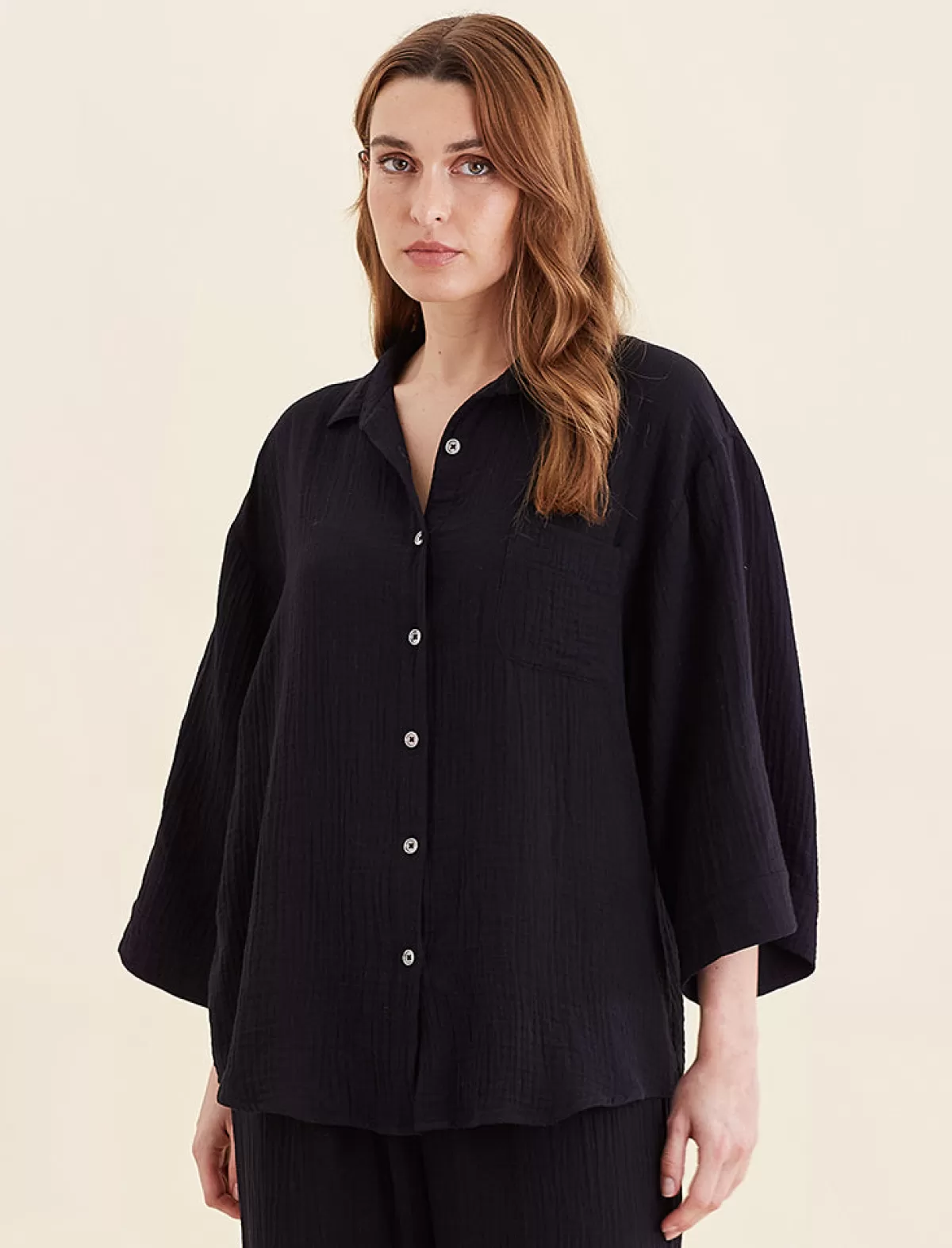 Papinelle Ashley Textured Oversized Shirt