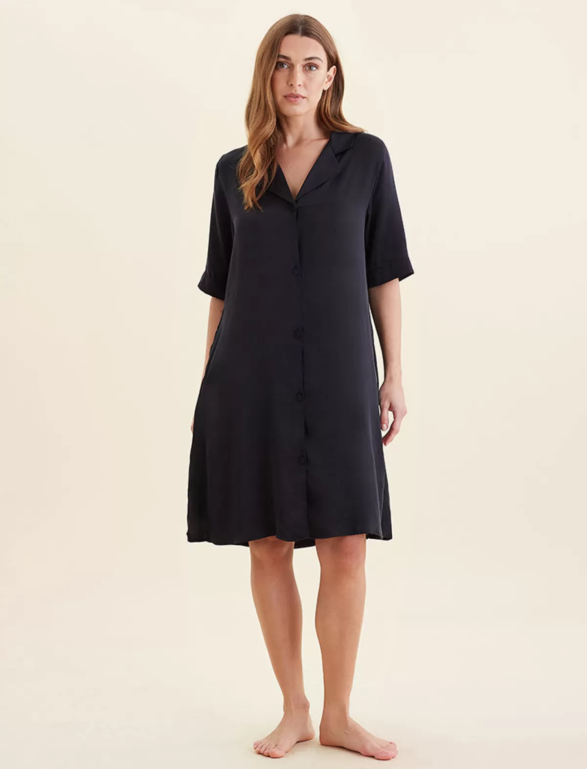 Papinelle Audrey Washable Silk Short Sleeve Nightshirt