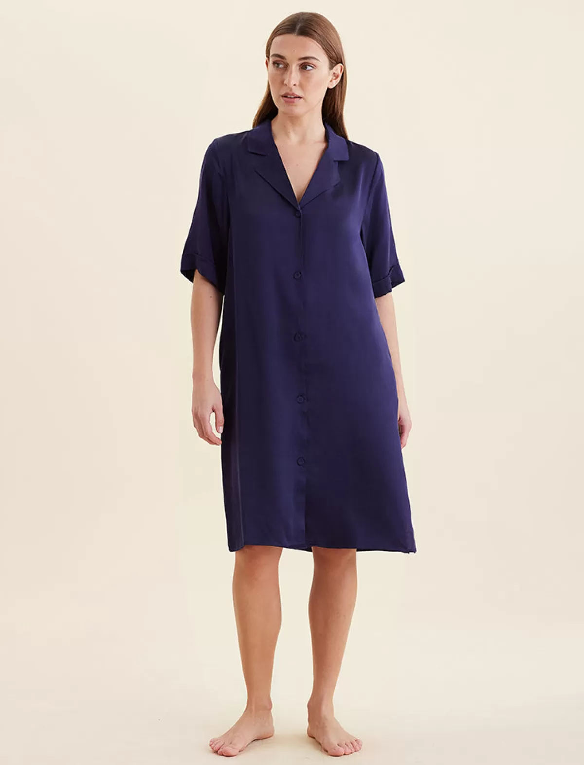 Papinelle Audrey Washable Silk Short Sleeve Nightshirt