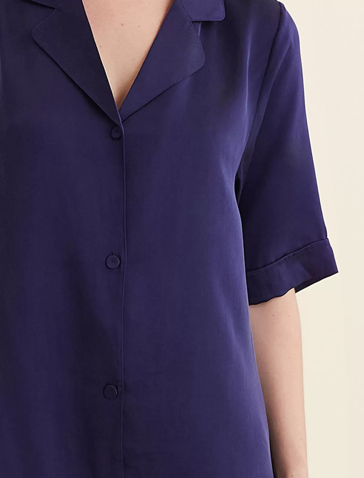 Papinelle Audrey Washable Silk Short Sleeve Nightshirt