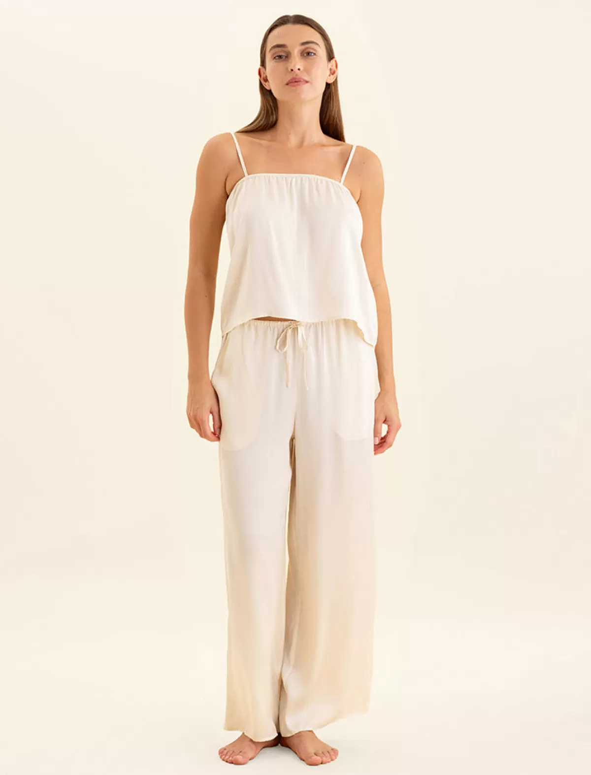 Papinelle Audrey Washable Silk Wide Leg Pants