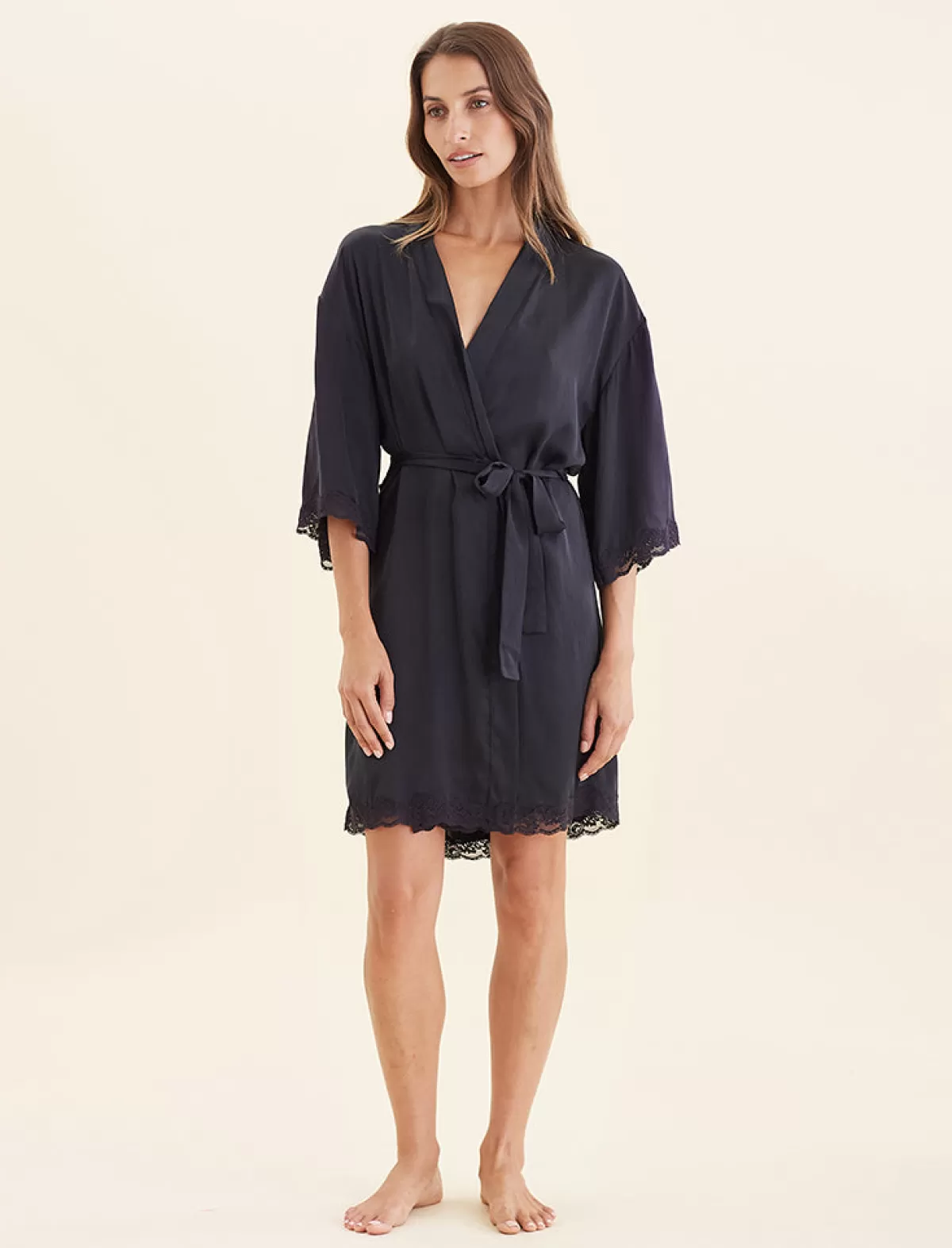 Papinelle Camille Silk Lace Robe