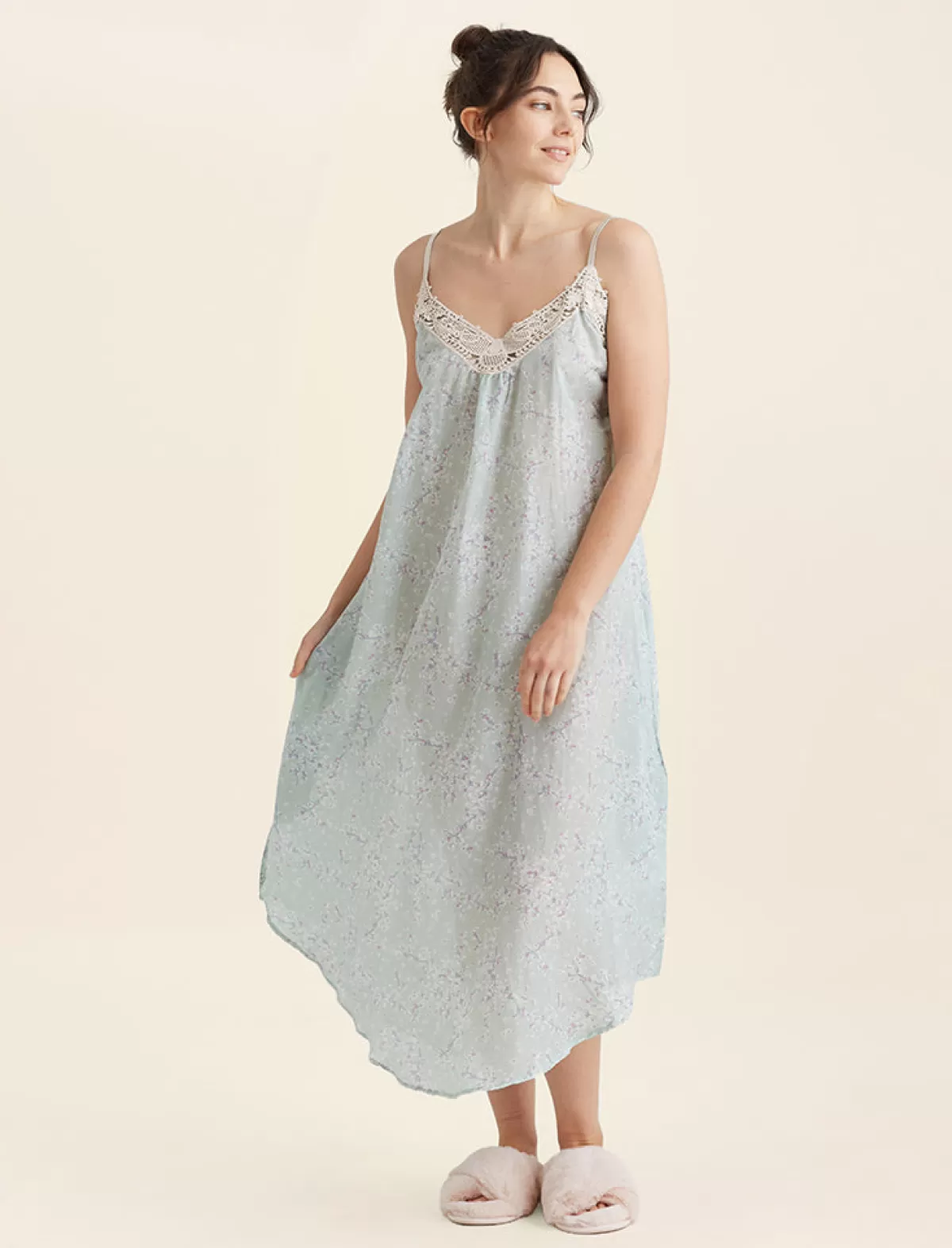 Papinelle Cheri Blossom Lace Front Maxi Nightie