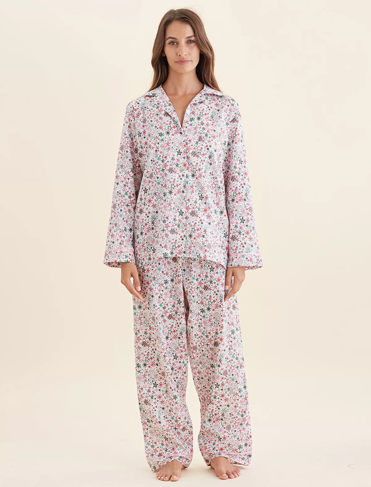 Papinelle Christmas Stars Full Length PJ Set