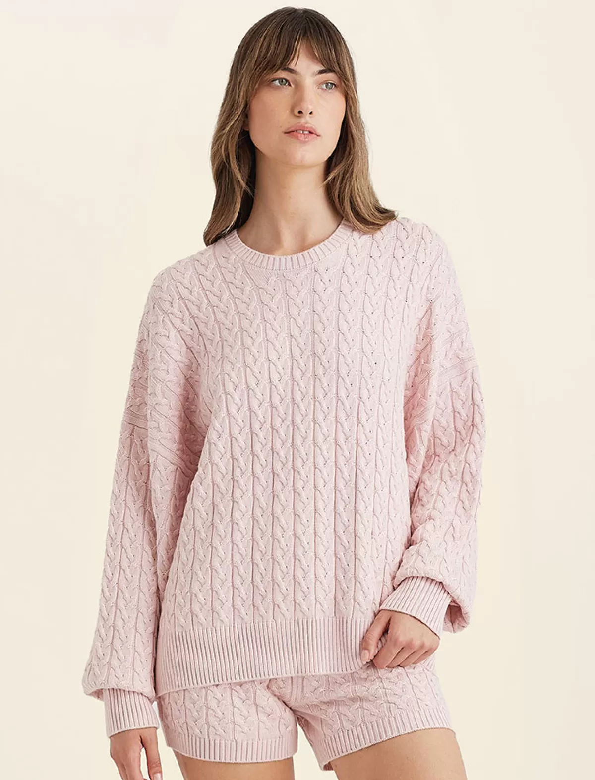 Papinelle Cosy Cable Cotton Cashmere Jumper