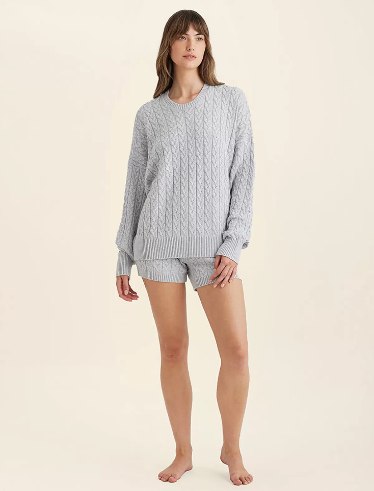 Papinelle Cosy Cable Cotton Cashmere Short