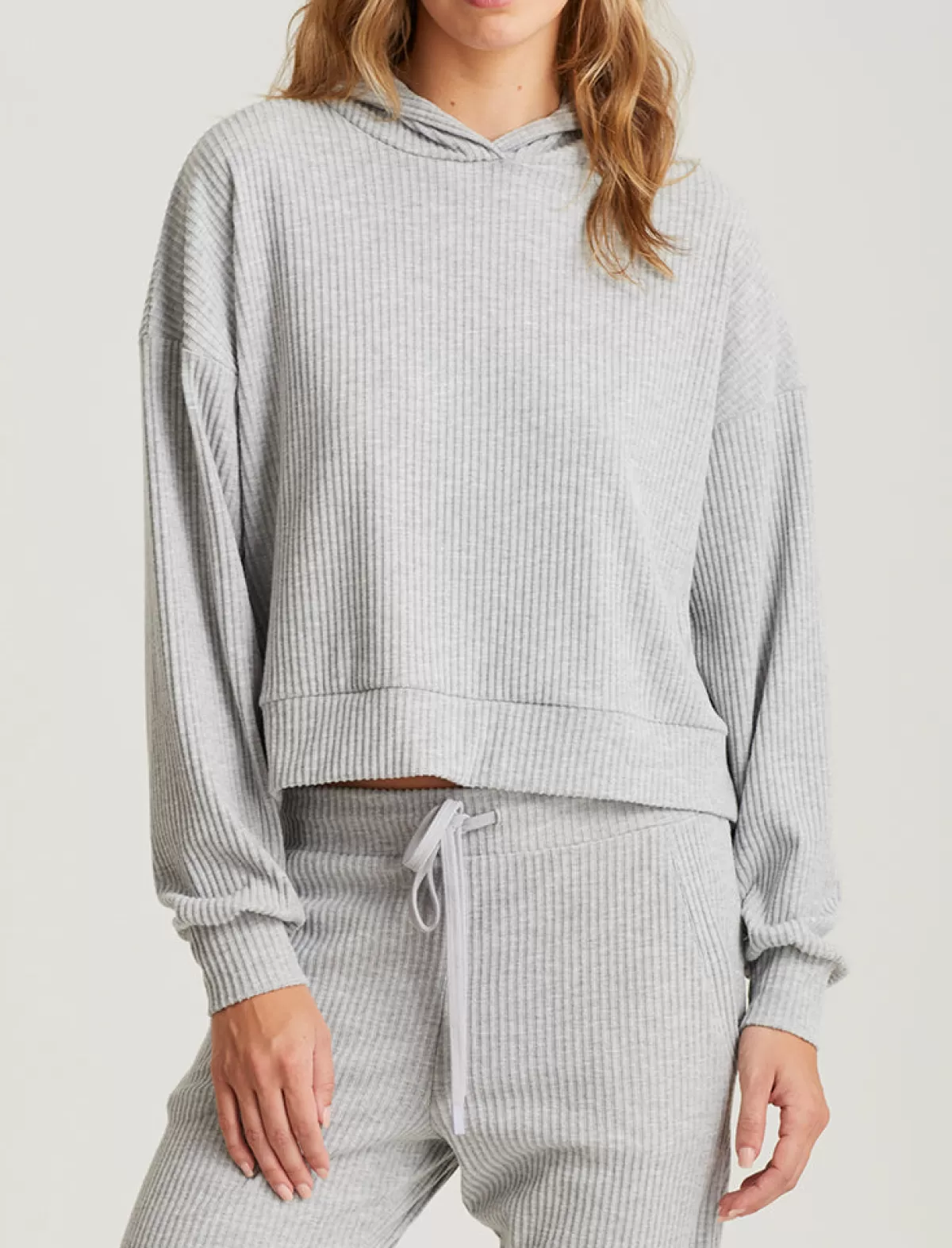 Papinelle Cosy Winter Rib Crop Hoodie