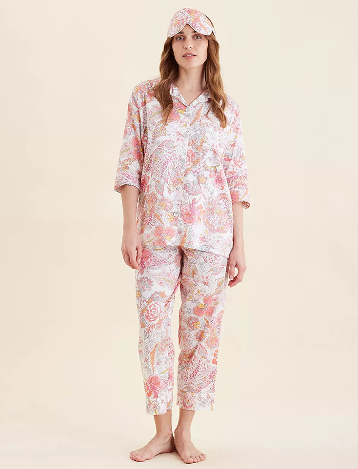 Papinelle Ella Crop PJ Set with Eye Mask