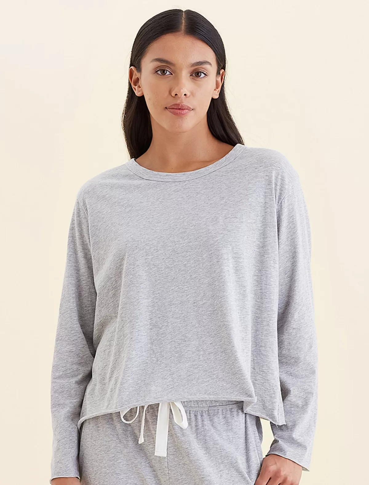 Papinelle Jada Organic Cotton Boxy Long Sleeve Tee