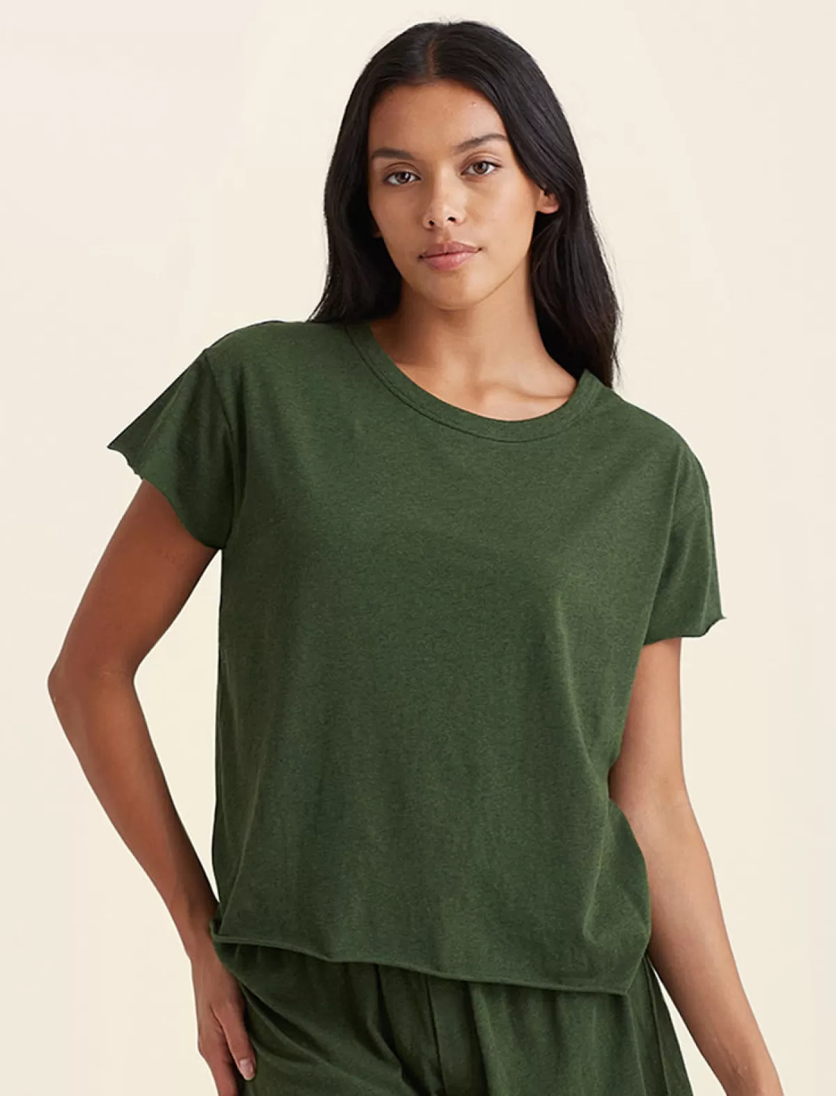 Papinelle Jada Organic Cotton Knit Boxy Tee