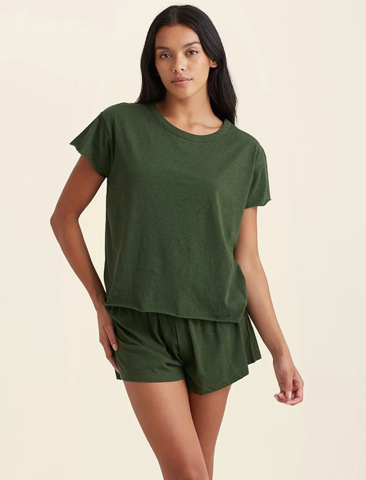 Papinelle Jada Organic Cotton Knit Boxy Tee