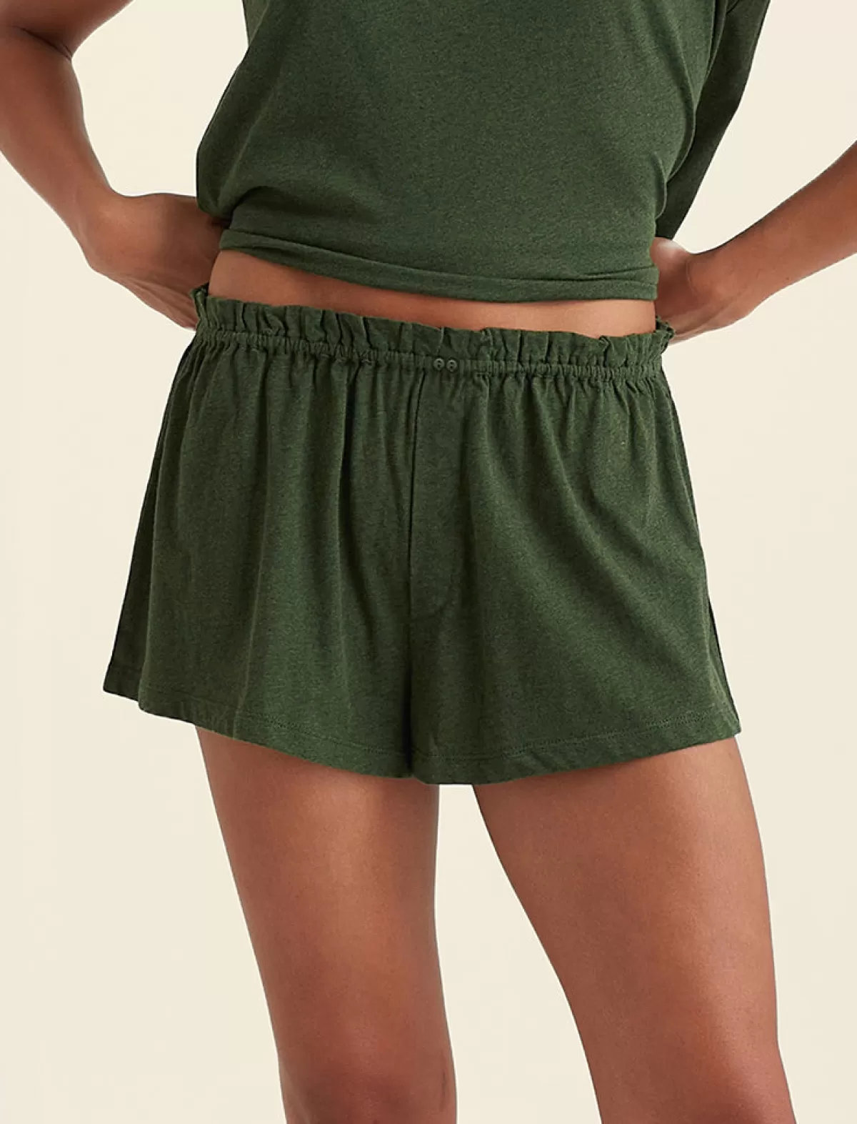 Papinelle Jada Organic Cotton Knit Elastic-Waist Shorts