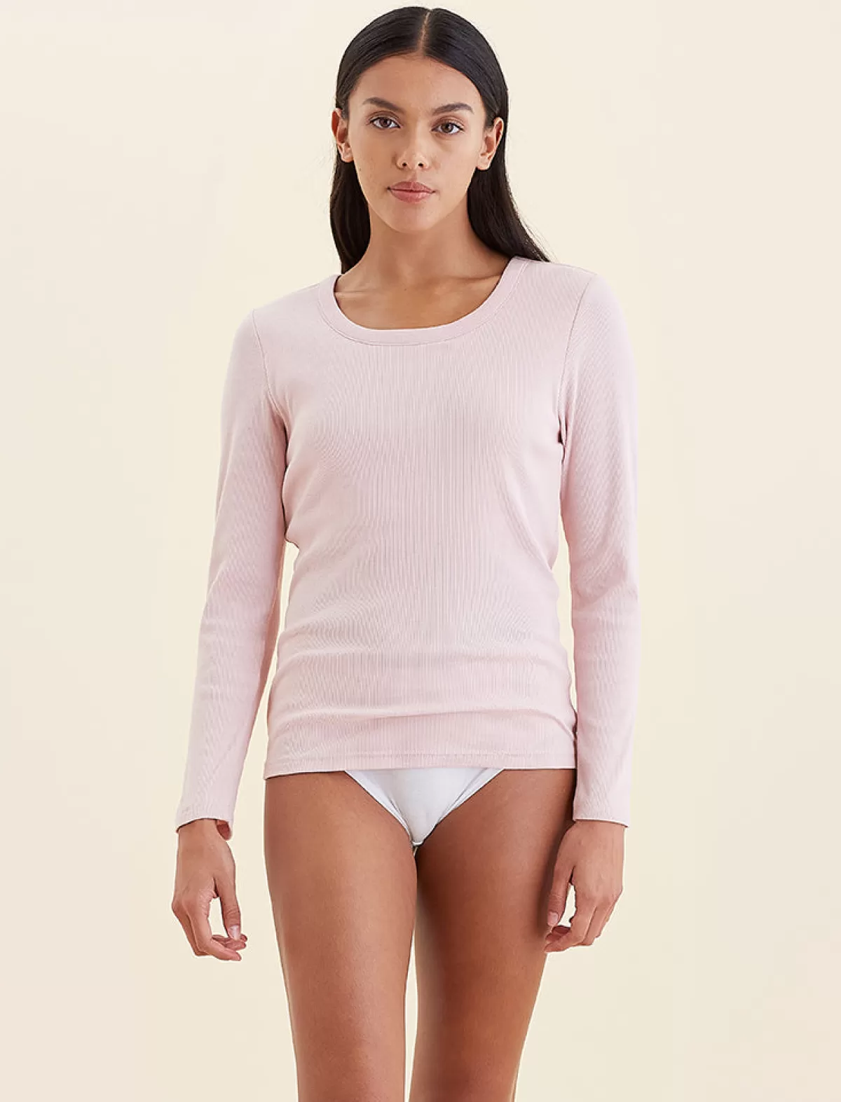 Papinelle Milla Rib Shelf Bra Long Sleeve Tee