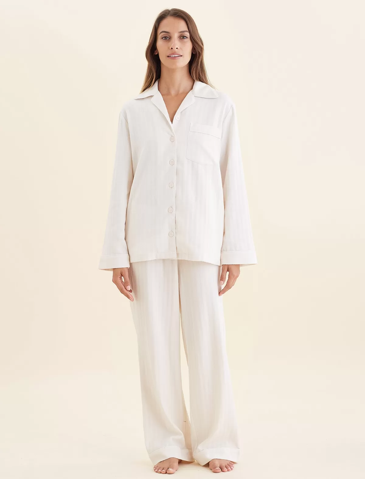 Papinelle Super Soft Brushed Herringbone PJ